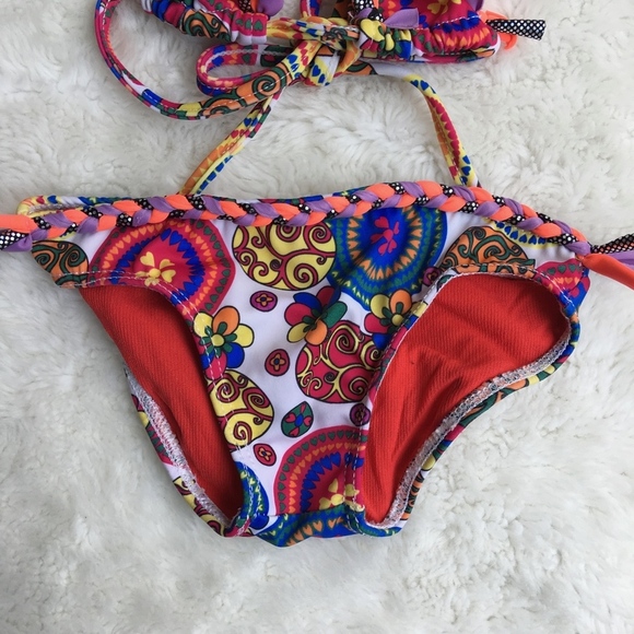 Girls Tiny Triangle Bikini Size 4 - Picture 2 of 7